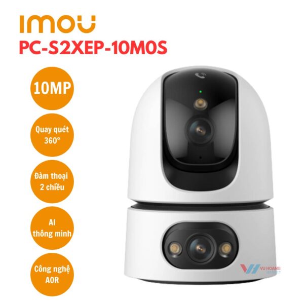 Camera wifi 2 ống kính quay quét 10MP IMOU IPC-S2XEP-10M0S